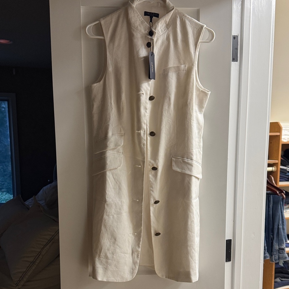 Rag & Bone Ivory Button-Up Vest